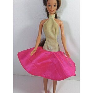 Vintage Barbie Doll Clothing Dress Music Note Mattel Rock Star Multicolor Tulle